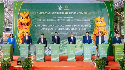 Khởi công Dự án Cải tạo, chỉnh trang, tái thiết công viên tuyến hai bên sông Tô Lịch