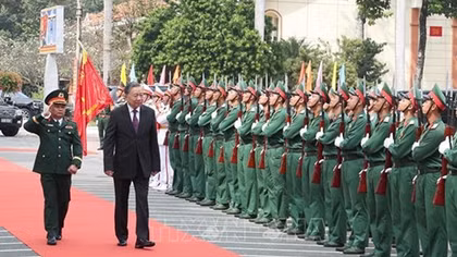 Tổng Bí thư Tô Lâm thăm và làm việc tại Bộ Chỉ huy quân sự tỉnh Bình Dương