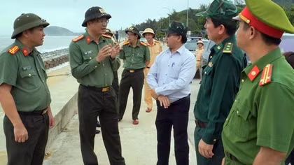 Công an tỉnh Quảng Ngãi thành lập Ban Chỉ huy tiền phương ứng phó bão số 13