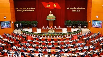 Thông cáo báo chí về ngày làm việc thứ hai Hội nghị Trung ương 13 khóa XIII