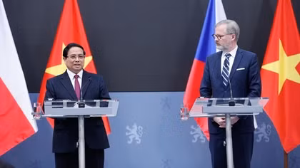 Thủ tướng Phạm Minh Chính và Thủ tướng Cộng hoà Czech họp báo sau hội đàm