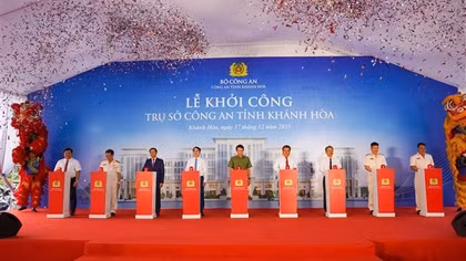 Bộ Trưởng Lương Tam Quang dự Lễ khởi công xây dựng trụ sở Công an tỉnh Khánh Hòa