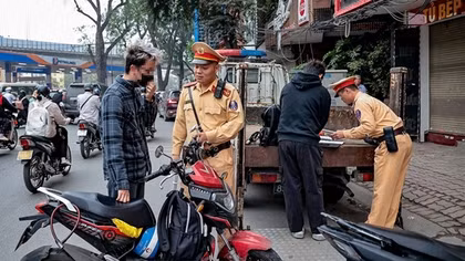 Đồng loạt xử lý học sinh vi phạm giao thông