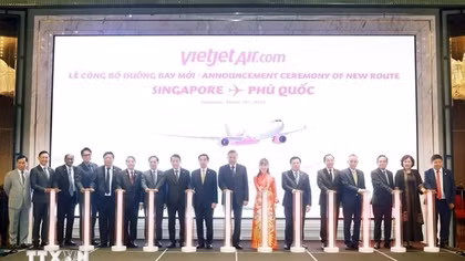 Tổng Bí thư chứng kiến VietJet Air công bố đường bay thẳng Singapore-Phú Quốc
