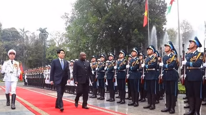 Chủ tịch nước Lương Cường chủ trì lễ đón chính thức Tổng thống Burundi