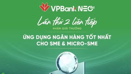 VPBank NEOBiz được Global Banking and Finance Review xướng tên ở giải thưởng danh giá