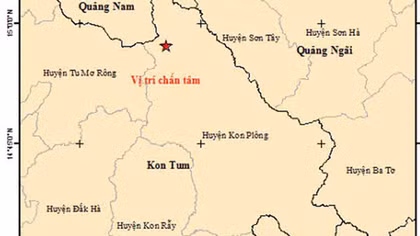 Liên tiếp 5 trận động đất xảy ra tại Kon Tum