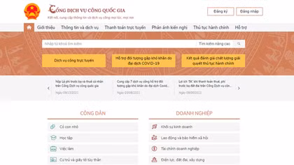 Triển khai Cổng dịch vụ công quốc gia trở thành điểm “một cửa số” tập trung, duy nhất