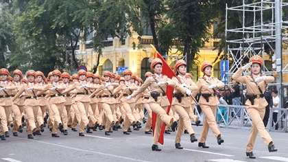 245 xe chuyên dụng của Công an Hà Nội diễu hành tại Ngày hội Vì Thủ đô bình yên