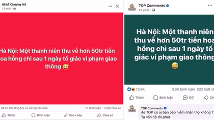 Thông tin "nam thanh niên thu 50 triệu do tố giác vi phạm giao thông" là sai sự thật