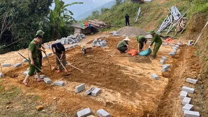 Công an tỉnh Thái Nguyên tiếp tục triển khai chương trình xoá nhà tạm, nhà dột nát