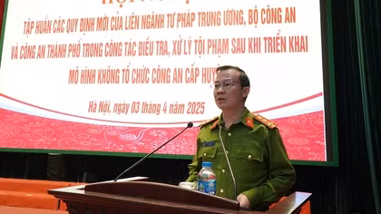 Tập huấn các quy định mới về công tác điều tra, xử lý tội phạm