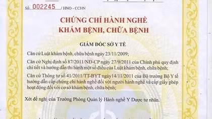 Tái diễn nạn mua bán, cho thuê chứng chỉ hành nghề y dược