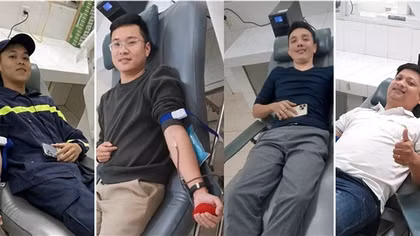 Bốn cán bộ Công an hiến 1 lít máu cứu nữ bệnh nhân nguy kịch