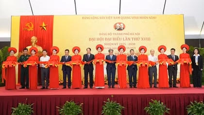 Khai trương Trung tâm Báo chí phục vụ Đại hội đại biểu Đảng bộ TP Hà Nội