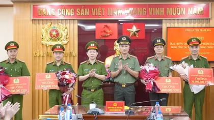 Thanh Hóa: Trao thưởng cho các đơn vị đấu tranh phòng, chống tội phạm xuất sắc