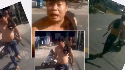 Truy xét người đàn ông cầm hung khí đập phá xe tải