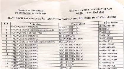 Công an TP Hồ Chí Minh điều tra vụ cho vay tiền với lãi suất 1%/ngày