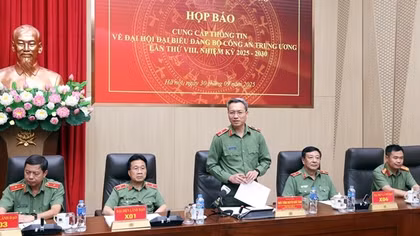 Đại hội đại biểu Đảng bộ Công an Trung ương lần thứ VIII diễn ra từ 3-5/10