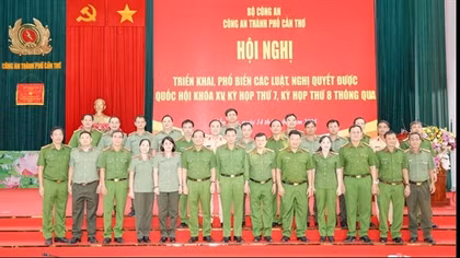 Công an TP Cần Thơ triển khai các luật được Quốc hội thông qua