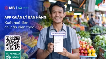 MB tặng miễn phí app quản lý bán hàng, xuất hoá đơn điện tử chỉ cần điện thoại