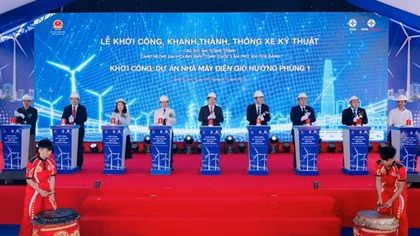 EVNGENCO2 khởi công hai dự án điện gió Hướng Phùng 1 và Đông Hải 1