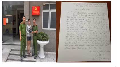 Công an phường Ba Đình trả lại tài sản cho người đánh rơi