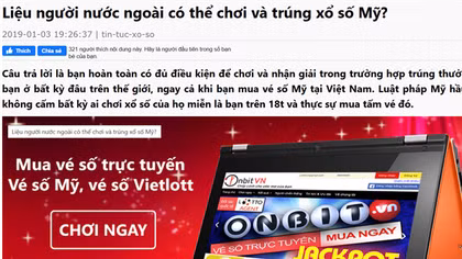 Nguy hại khôn lường khi mua vé số ngoại quốc qua livestream
