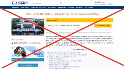 Cảnh báo trang web lừa đảo, giả mạo Tổng công ty Điện lực miền Bắc