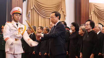 Lễ viếng nguyên Chủ tịch nước Trần Đức Lương tại TP Hồ Chí Minh