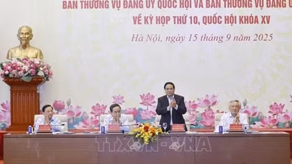 Hội nghị Ban Thường vụ Đảng ủy Quốc hội và Ban Thường vụ Đảng ủy Chính phủ