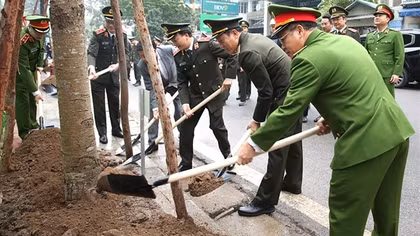 Bộ Công an tổ chức Lễ trồng cây Xuân Ất Tỵ 2025