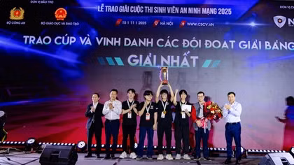Học viện Công nghệ Bưu chính Viễn thông giành quán quân Cuộc thi Sinh viên An ninh mạng 2025