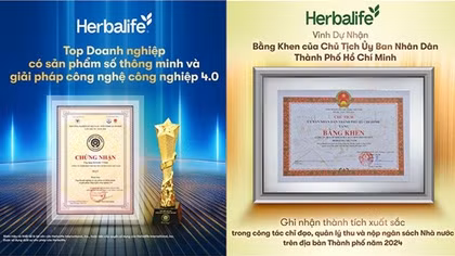 Herbalife Việt Nam được trao giải “Top Công Nghiệp 4.0 Việt Nam 2025”