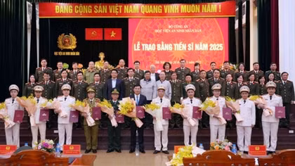 Học viện ANND trao bằng tiến sĩ năm 2025