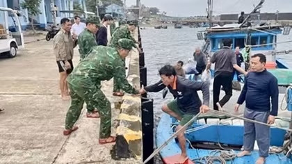 Cứu sống 6 thuyền viên bị chìm tàu cá gần đảo Cồn Cỏ