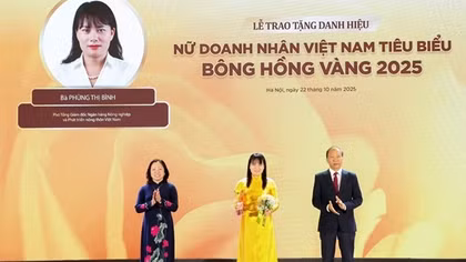 Phó Tổng Giám đốc Agribank được vinh danh “Nữ doanh nhân Việt Nam tiêu biểu - Bông hồng Vàng 2025”