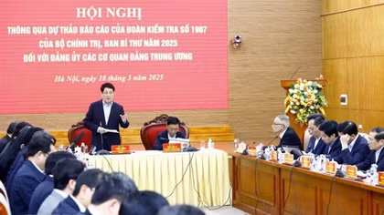 Thông qua dự thảo kết quả kiểm tra Đảng ủy các cơ quan Đảng Trung ương