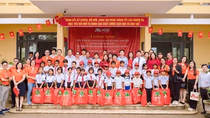 MSB trao tặng 8 phòng học và công trình vệ sinh tại Huế