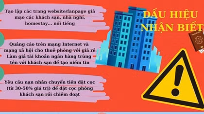 Cảnh báo nhiều thủ đoạn lừa đảo đặt phòng trực tuyến dịp đại lễ