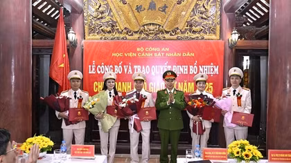 Học viện CSND trao quyết định bổ nhiệm chức danh phó giáo sư cho 10 nhà giáo