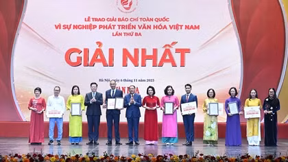 Trao Giải Báo chí toàn quốc “Vì sự nghiệp phát triển Văn hóa Việt Nam”