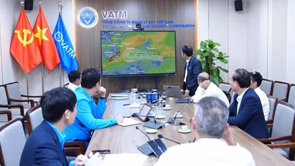 Quản lý bay Việt Nam kích hoạt cao điểm phòng chống bão số 15