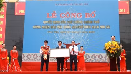 Phú Yên công bố quyết định công nhận bảo vật quốc gia Phù điêu Kala Núi Bà