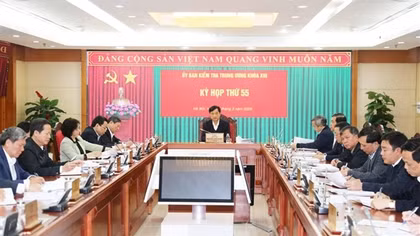 Thông cáo báo chí Kỳ họp thứ 55 của Ủy ban Kiểm tra Trung ương