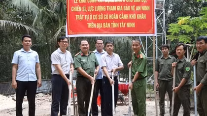 Công an tỉnh Tây Ninh xây dựng nhà tặng lực lượng bảo vệ ANTT cơ sở