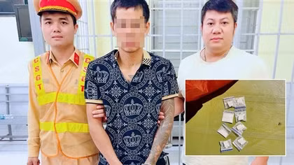 Tuần tra đêm, CSGT cùng Công an phường bắt kẻ mang ma túy