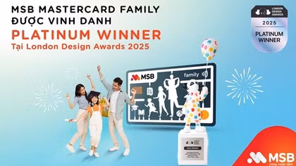 Thẻ MSB Mastercard Family được vinh danh tại London Design Awards 2025