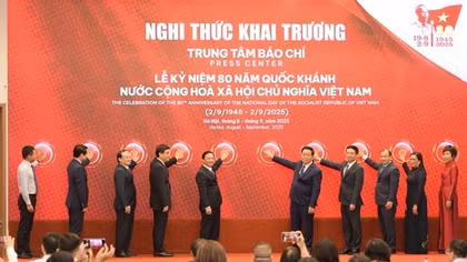 Khai trương Trung tâm Báo chí A80 - nơi tác nghiệp của gần 1.550 phóng viên báo chí