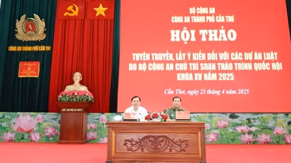Công an các đơn vị, địa phương lấy ý kiến các dự án luật do Bộ Công an chủ trì soạn thảo
